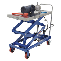 Table &eacute;l&eacute;vatrice &agrave; ciseaux hydraulique pneumatique, Acier, 35-1/2" lo x 20" la, Cap. 800 lb Ontario Safety Products