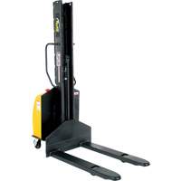 Narrow Mast Powered Lift Stacker, Electric Operated, 1500 lbs. Capacity, 63" Max Lift LV588 | Ontario Safety Product