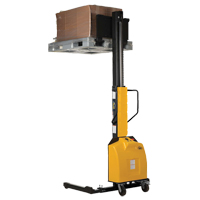 Narrow Mast Powered Lift Stacker, Electric Operated, 1500 lbs. Capacity, 98" Max Lift LV591 | Ontario Safety Product