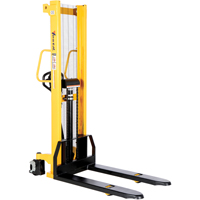 Manual Hydraulic Stacker, Hand Pump Operated, 2000 lbs. Capacity, 63" Max Lift LV615 | Ontario Safety Product