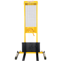 Manual Stacker, Hand Winch Operated, 770 lbs. Capacity, 60" Max Lift LV616 | Ontario Safety Product