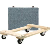 Wood Dollies - Medium-Duty, Polyolefin Wheels, 900 lbs. Capacity, 18" W x 24" D x 7" H MA186 | Ontario Safety Product