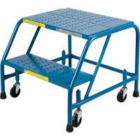CSA-Certified Rolling Step Ladder, 2 Steps, 22" Step Width, 19" Platform Height, Steel Ontario Safety Products