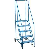 CSA-Certified Rolling Step Ladder, 5 Steps, 22" Step Width, 46" Platform Height, Steel Ontario Safety Products