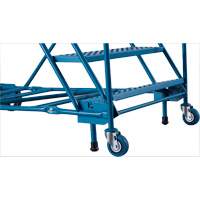 CSA-Certified Rolling Step Ladder with Locking Step, 8 Steps, 30" Step Width, 72" Platform Height, Steel Ontario Safety Products
