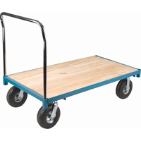 Heavy-Duty Platform Truck, 48" L x 24" W, 1200 lbs. Capacity, Pneumatic Casters MB256 | Ontario Safety Product