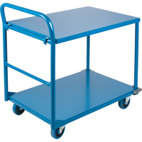 Shelf & Platform Truck, Steel, 24" W x 36" D x 40" H, 1300 lbs. Platform Capacity Ontario Safety Products