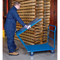 Shelf & Platform Truck, Steel, 24" W x 36" D x 40" H, 1300 lbs. Platform Capacity Ontario Safety Products