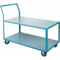 Heavy-Duty Low Profile Shop Carts, 2 Tiers, 24" W x 48" D x 40" H, 1200 lbs. Cap. Ontario Safety Products