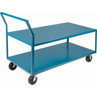 Heavy-Duty Low Profile Shop Carts, 2 Tiers, 30" W x 60" D x 41" H, 2400 lbs. Cap. Ontario Safety Products
