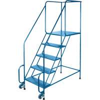 Tilt-N-Roll Ladders, Steel, 6 Steps, 22" Wide, 24" D x 56" H Top Step MD606 | Ontario Safety Product