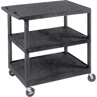 Utility Cart, 3 Tiers, 18" x 34" x 24", 400 lbs. Capacity MF112 | Ontario Safety Product