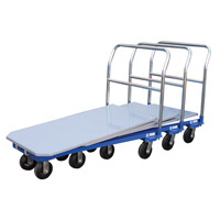 Platform Cart, 48" L x 24" W, 1500 lbs. Capacity, Mold-on Rubber Casters MF987 | Ontario Safety Product