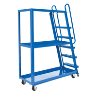 Stock Picking Cart, Steel, 21-7/8" W x 56-1/8" D, 3 Shelves, 1000 lbs. Capacity MF990 | Ontario Safety Product