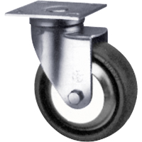 Roulette robuste, Pivotant, 4" (101,6 mm), N&eacute;opr&egrave;ne, 500 lb (227 kg) Ontario Safety Products
