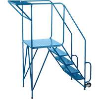 Mechanics/Maintenance Rolling Ladder, Steel, 5 Steps, 47" Platform Height MH214 | Ontario Safety Product