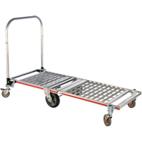 Six Wheel Folding Platform Truck, Aluminum, 1550 lbs., 61-7/8" L x 23-1/4" W, 39" High Ontario Safety Products