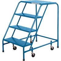 CSA Rolling Step Ladder, 4 Steps, 22" Step Width, 37" Platform Height, Steel Ontario Safety Products