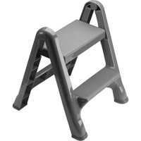 Folding Step Stool, 2 Steps, 19-1/2" x 20-1/2" x 22-3/4" High MH866 | Ontario Safety Product