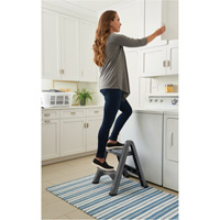 Folding Step Stool, 2 Steps, 19-1/2" x 20-1/2" x 22-3/4" High MH866 | Ontario Safety Product