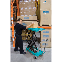 Heavy-Duty Hydraulic Scissor Lift Table, 27-1/2" L x 17-3/4" W, Steel, 330 lbs. Capacity Ontario Safety Products