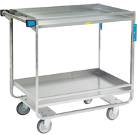 Guard Rail Carts, 2 Tiers, 23" W x 37-1/4" H x 38-5/8" D, 700 lbs. Capacity MK976 | Ontario Safety Product