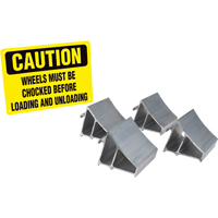 Aluminum Wheel Chock Kit, 7" W x 6" D x 6" H ML236 | Ontario Safety Product