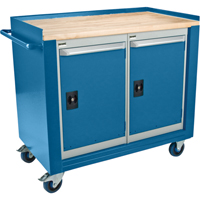 Industrial Duty Mobile Service Benches, Wood Surface ML325 | Ontario Safety Product