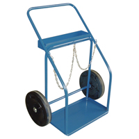 Gas Cylinder Carts, Rubber Wheels, 13" W x 25" L Base, 1000 lbs. Ontario Safety Products