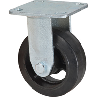Mold-on Caster, Rigid, 5" (127 mm), Rubber, 440 lbs. (199 kg.) Ontario Safety Products