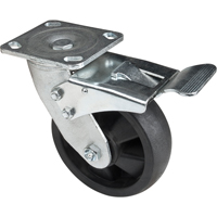 Hi-Temp Caster, Swivel with Brake, 6" (152.4 mm), Nylon, 880 lbs. (399 kg.) Ontario Safety Products