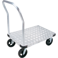 Aluminum Platform Truck, 24" W x 36" L, 2000 lbs. Cap., Mold-on Rubber Wheels ML928 | Ontario Safety Product