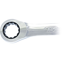 Non-Reversible Long Pattern Ratcheting Combination Wrench, 19 mm, Plain Finish Ontario Safety Products