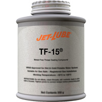 TF-15&reg; Metal-Free Thread Sealing Compound, Brush-Top Can, 227 ml, -46° C - 315° C/50° F - 600° F Ontario Safety Products
