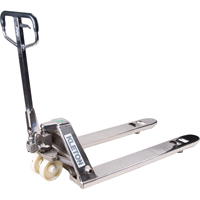 Manual Pallet Truck, Stainless Steel, 48" L x 27" W, 5500 lbs. Capacity Ontario Safety Products