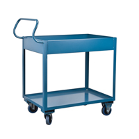 Chariots de service &agrave; bordure profonde, 2 Tiers, 24" la x 47" h x 36" p, Capacit&eacute; 1200 lb Ontario Safety Products