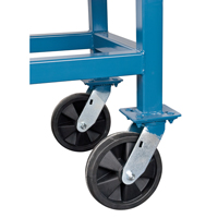 Elevated Platform Trucks, 48" L x 24" W, 2000 lbs. Capacity, Nylon Casters MN413 | Ontario Safety Product