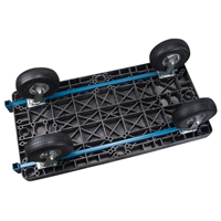 Plastic Platform Truck, 60" L x 30" W, 900 lbs. Cap., Flat Free Wheels Ontario Safety Products