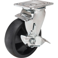 Hi-Temp Caster, Swivel with Brake, 6" (152.4 mm), Nylon, 880 lbs. (399 kg.) Ontario Safety Products