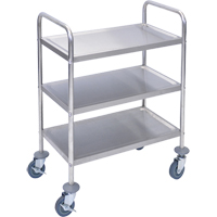 Shelf Cart, 3 Tiers, 16" W x 35" H x 26" D, 200 lbs. Capacity MN550 | Ontario Safety Product