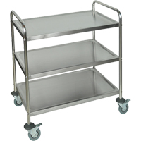 Shelf Cart, 3 Tiers, 21" W x 37" H x 23-1/2" D, 200 lbs. Capacity MN552 | Ontario Safety Product