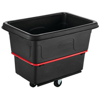 Heavy-Duty Utility Truck, Black Recycled Plastic, 26"/38-3/8" L x 26"/38-2/5" W x 28-1/4"/28-3-10" H, 8 cu. Ft. Volume, 700 lbs. Capacity MN635 | Ontario Safety Product