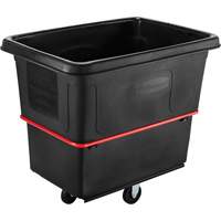 Heavy-Duty Utility Truck, Black Recycled Plastic, 44-3/8" L x 31" W x 38-1/4" H, 16 cu. ft. Volume, 1000 lbs. Capacity MN637 | Ontario Safety Product