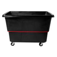 Heavy-Duty Utility Truck, Black Recycled Plastic, 59"/34-5/8" L x 34"/59-1/64" W x 42-1/16"/42-7/8" H, 27 cu. ft. Volume, 1200 lbs. Capacity MN639 | Ontario Safety Product