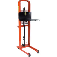 Hydraulic Platform Lift Stacker, Foot Pump Operated, 1000 lbs. Capacity, 80" Max Lift MN653 | Ontario Safety Product