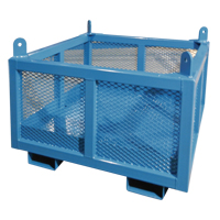 Material Handling Basket, 24" H x 48" W x 48" D, 1000 lbs. Capacity MN664 | Ontario Safety Product