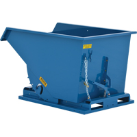 Self-Dumping Hopper, Steel, 3/4 cu.yd., Blue MN955 | Ontario Safety Product
