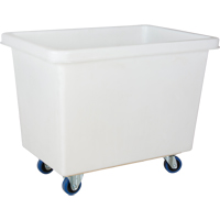 Tapered Wall Box Truck, White Polyethylene, 39" L x 27" W x 31" H, 12 cu. ft. Volume, 600 lbs. Capacity Ontario Safety Products