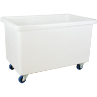 Straight Wall Box Truck, White Polyethylene, 46" L x 28" W x 31" H, 14 cu. ft. Volume, 600 lbs. Capacity MN996 | Ontario Safety Product