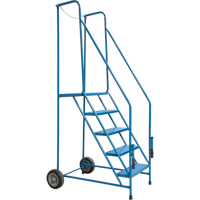 Trailer Access Rolling Ladder with Rails, 4 Steps, 22" Step Width, 37" Platform Height, Steel Ontario Safety Products
